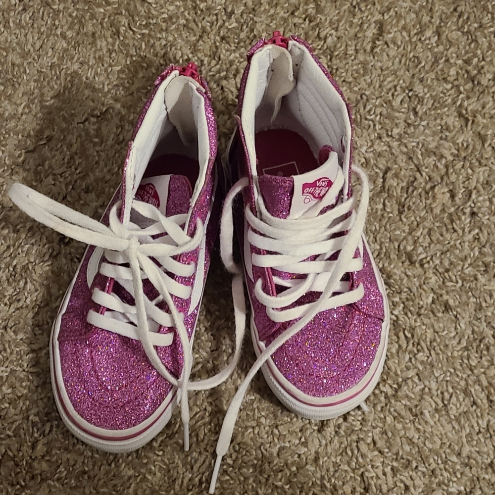 Kids Glitter Vans size 10.5